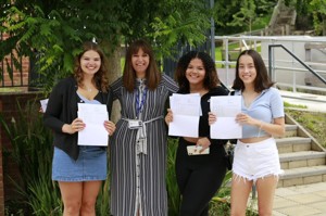 Photo 6   Isla Jordan; Hope James; Principal, Kerry McCullagh; and Isabel Joicey